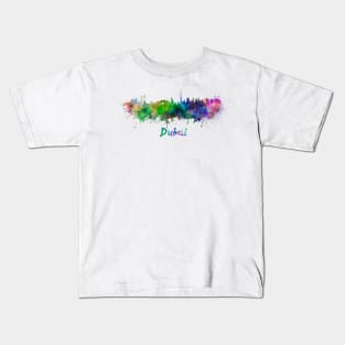 Dubai skyline in watercolor Kids T-Shirt